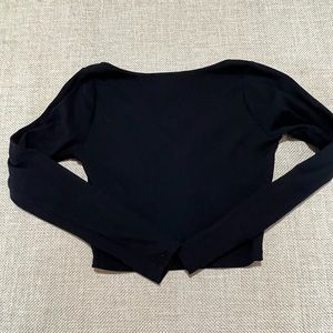 Forever 21 Black LS Crop Top